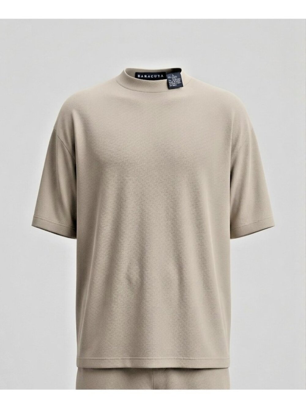 Baracuta Mens XL Gray Short Sleeve Modal Rayon Blend Polo Shirt